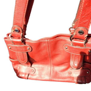 473. Beautiful Tiganello Red Leather Shoulder/Hand Bag